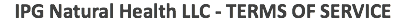 IPG Natural Health LLC - TERMS OF SERVICE